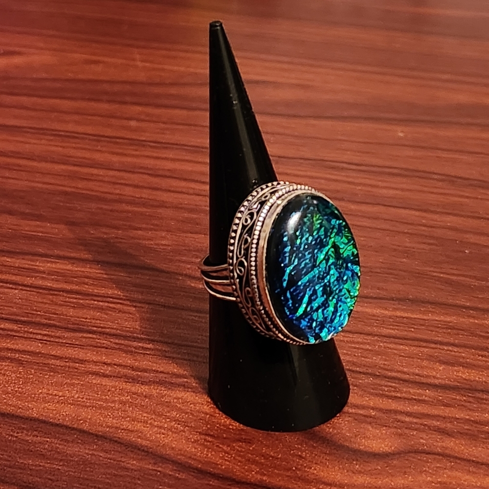 Dichroic Silver Ring - Picture 2 of 10